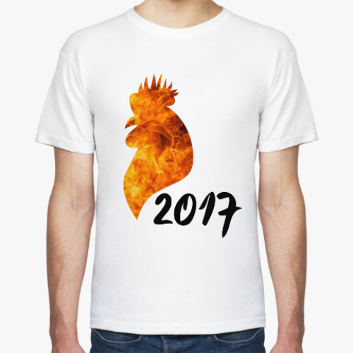 Футболка с принтом Огненный петух 2017