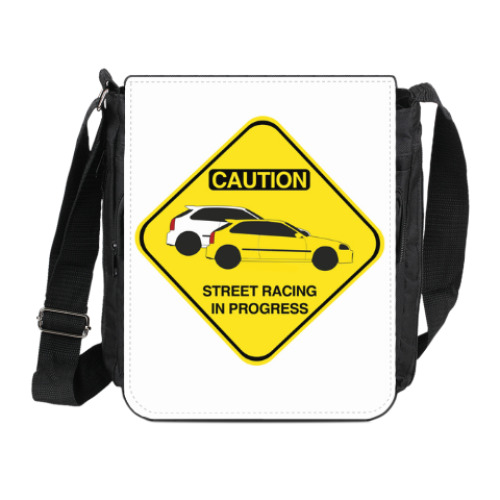 Сумка на плечо (мини-планшет) с принтом Street Racing (Honda)