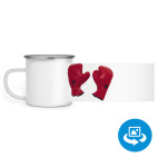 Кружка металлическая белая (круговая запечатка)