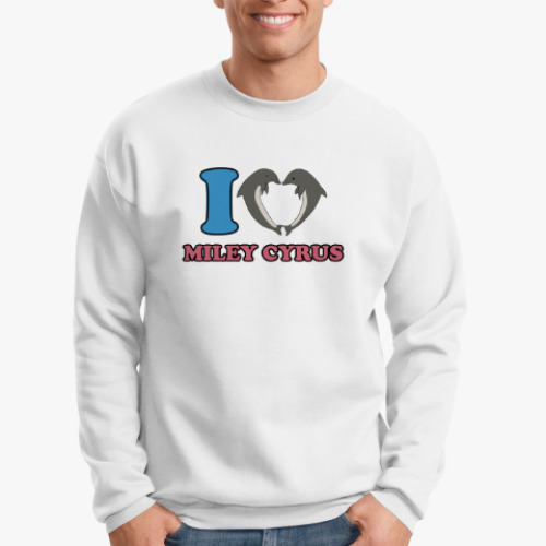 Свитшот с принтом I Love Miley Cyrus
