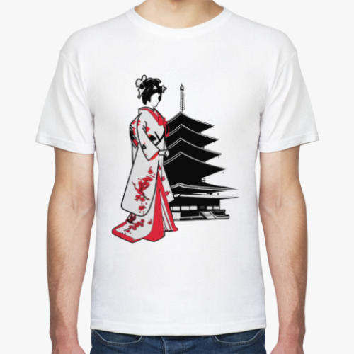 Футболка с принтом Гейша