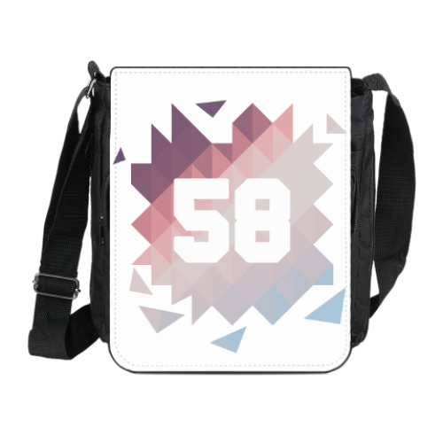 Сумка на плечо (мини-планшет) Цифра 58 (Low Poly)
