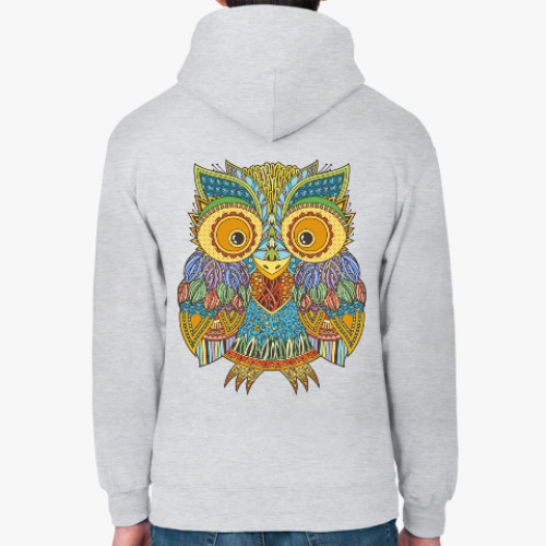 Толстовка худи с принтом Лупоглазая совушка