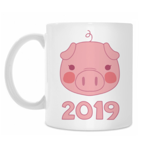 Кружка с принтом 2019 год Свиньи