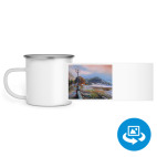 Кружка металлическая белая (круговая запечатка)