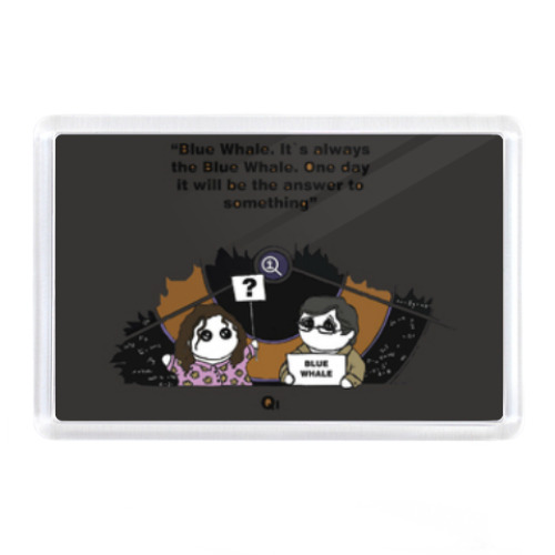 Магнит с принтом Qi  Stephen Fry