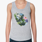 Панда на бамбуке