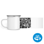 Кружка металлическая белая (круговая запечатка)