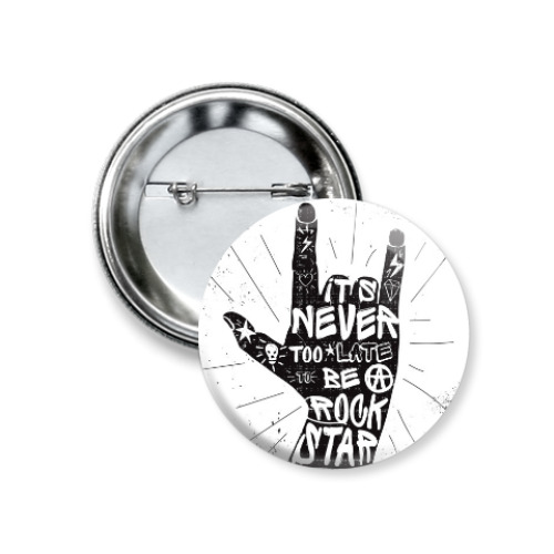Значок 37мм Rock-n-Roll