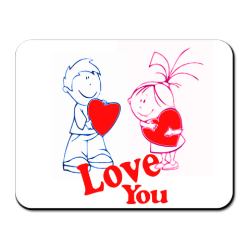 Коврик для мыши Love you