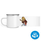 Кружка металлическая белая (круговая запечатка)