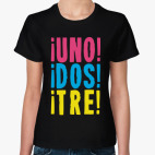 Классическая женская футболка Green Day Uno Dos Tre