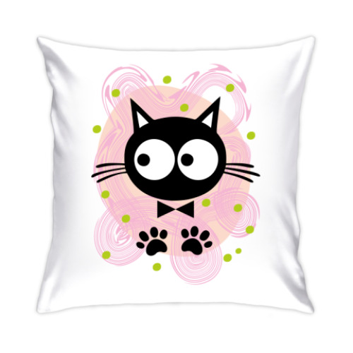 Подушка с принтом Кто здесь?