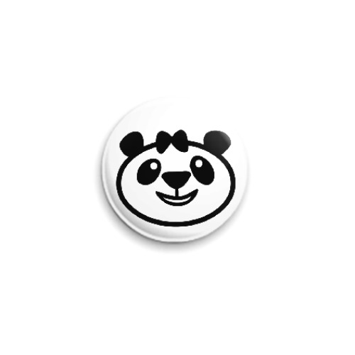 Значок 25мм с принтом  Панда