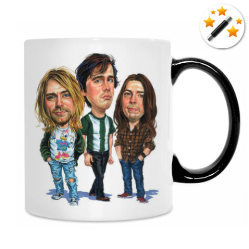 Кружка-хамелеон с принтом NIRVANA