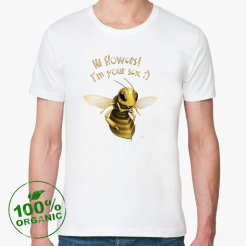 Футболка из органик-хлопка с принтом Bee