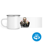 Кружка металлическая белая (круговая запечатка)