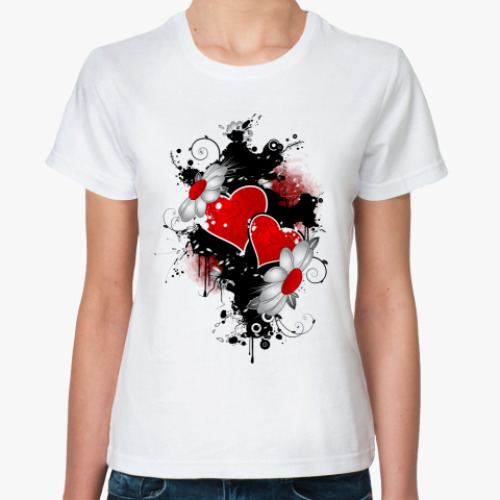 Классическая футболка Сердца