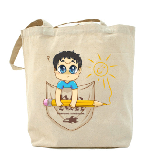 Сумка шоппер с принтом Ланс в кармашке