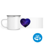 Кружка металлическая белая (круговая запечатка)