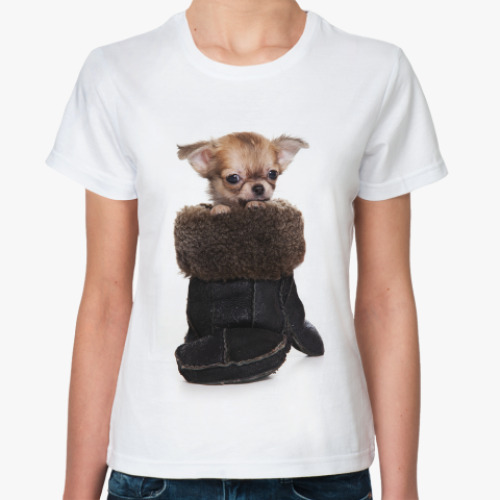 Классическая футболка Щенки и собаки