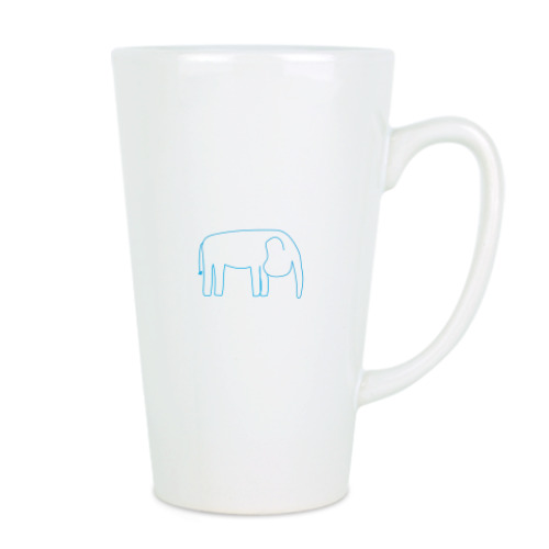 Чашка Латте с принтом Слон