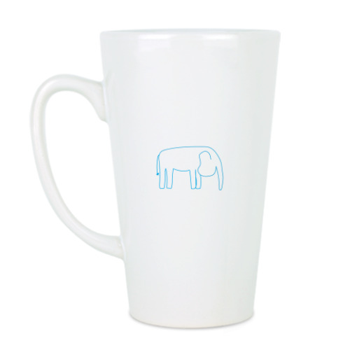 Чашка Латте с принтом Слон
