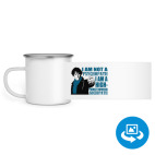 Кружка металлическая белая (круговая запечатка)