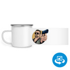 Кружка металлическая белая (круговая запечатка)