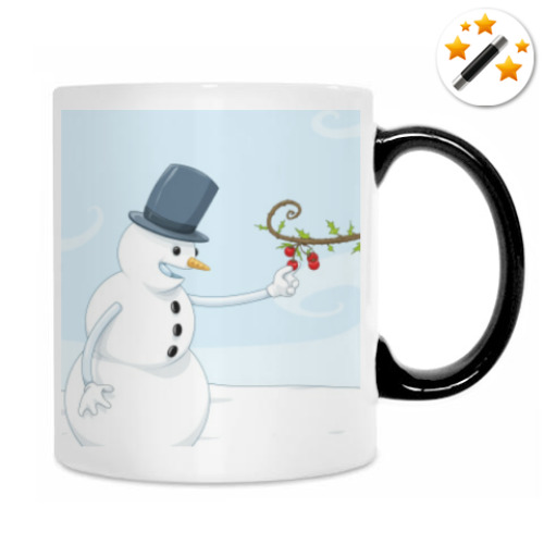 Кружка-хамелеон с принтом Новый Год