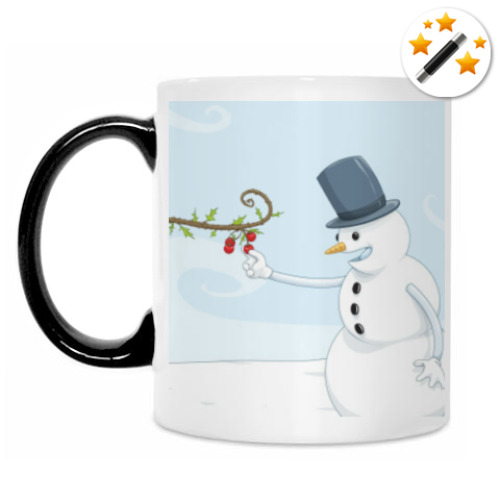 Кружка-хамелеон с принтом Новый Год