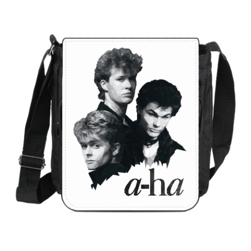 Сумка на плечо (мини-планшет) с принтом a-ha