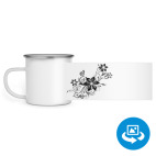 Кружка металлическая белая (круговая запечатка)