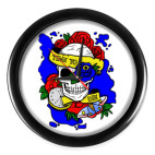 Настенные часы (без цифр) Череп Time to Die