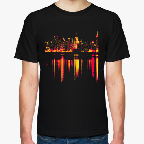 Футболка с принтом Ночной город