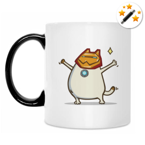 Кружка-хамелеон с принтом Айронкот — Пятничный Котик №32