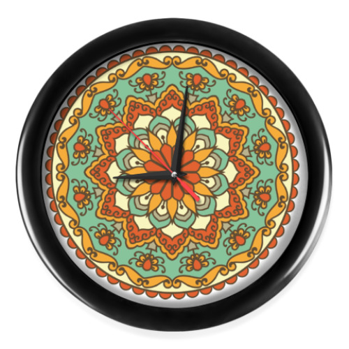 Настенные часы с принтом МАНДАЛА