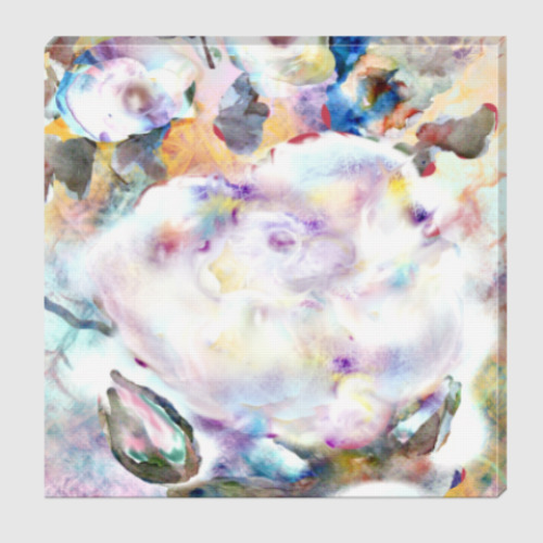 Холст с принтом Белая роза