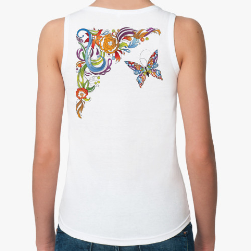 Женская майка с принтом  Бабочка