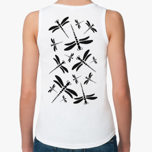 Женская майка с принтом Стрекозы