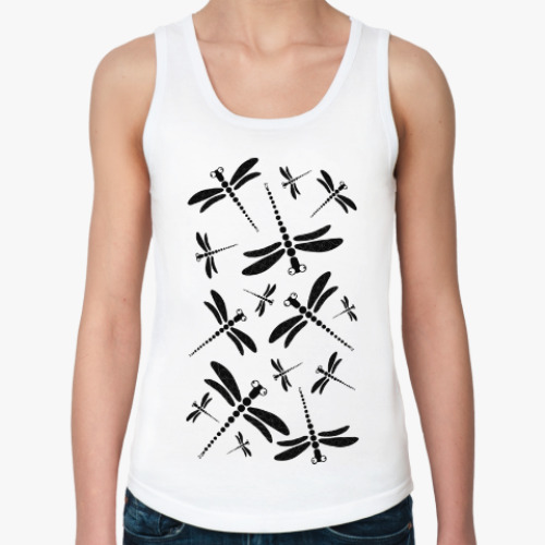 Женская майка с принтом Стрекозы