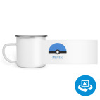 Кружка металлическая белая (круговая запечатка)