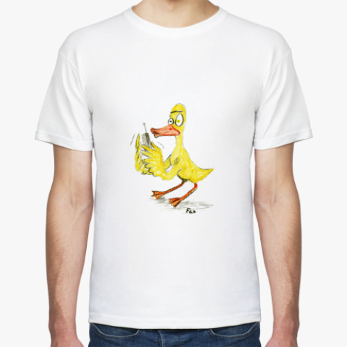 Футболка с принтом Чокнутая утка 2