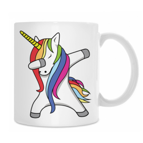 Кружка с принтом Единорог Дэб