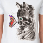 Кот и бабочка