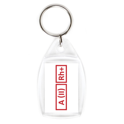 Брелок с принтом  2 группа, Rh+