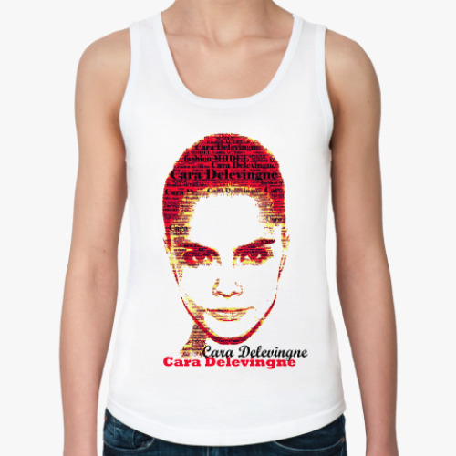 Женская майка с принтом Cara Delevingne/Кара Делевинь