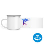 Кружка металлическая белая (круговая запечатка)