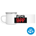 Кружка металлическая белая (круговая запечатка)