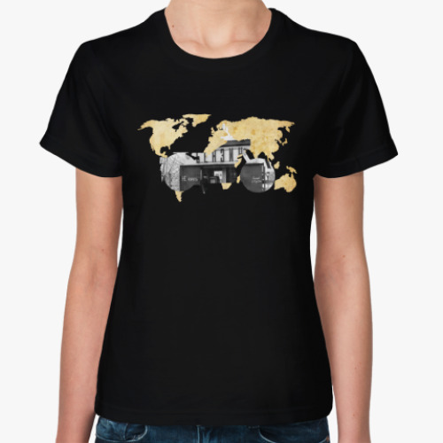 Женская футболка Мотопейзаж